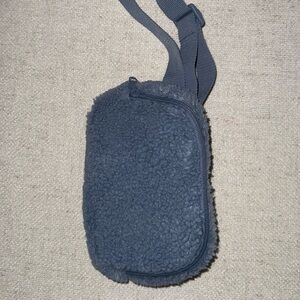 Cozy Blue Sherpa Fleece Belt Bag / Crossbody